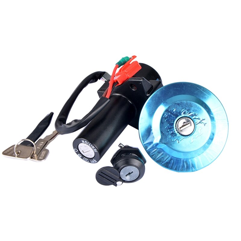 Motorfiets Contactslot Sleutel Met Draad Compatibele Scooter Gy6 125 Yamaha Cygnus Ontsteking Sleutel Set Zadel Slot Sleutel Chinese Scooter