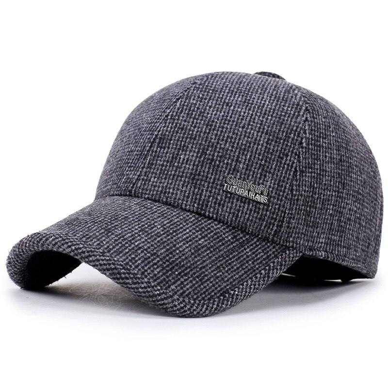 [northwood] vinter baseball cap til mænd gorras snapback hat med øreklapper udendørs tykke ben trucker caps casquette