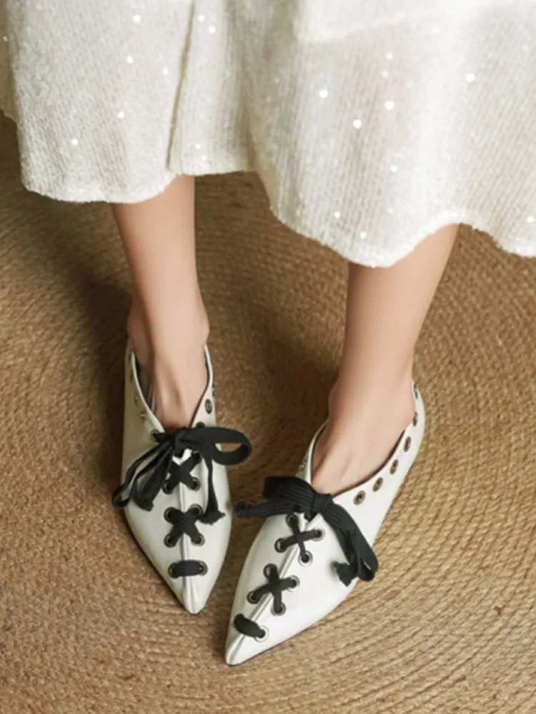 2025Primavera/Estate Nuove scarpe basse da balletto da donna Moda punta a punta 34-44 Scarpe basse da donna grandi Scarpe da donna Four Seasons