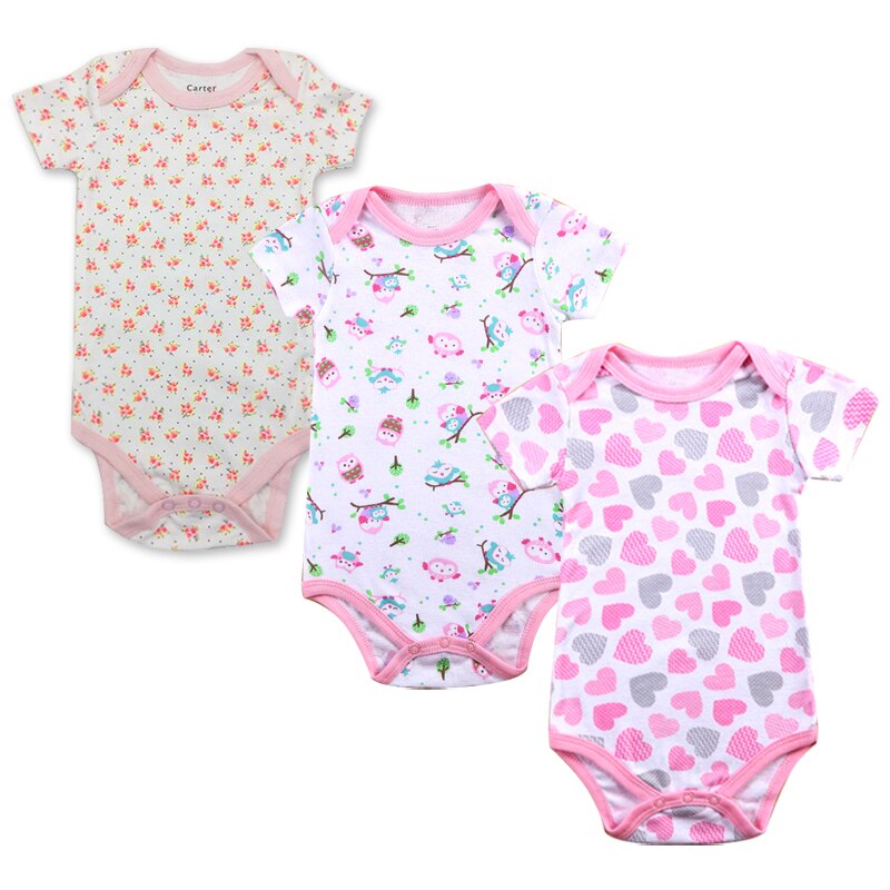 Baby Meisjes Ondergoed Pasgeboren Babies Jongens Kleding Willekeurige 3 Pack Baby Korte Mouw 3 6 9 12 18 24 Maanden kleding