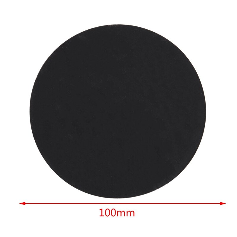 2Pcs Black 3Mm Acrylic Plastic Circular Plate Cutting Round Mirror - Diameter 200Mm & Diameter 100Mm