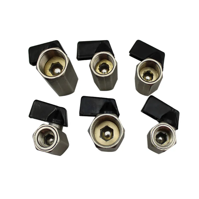 1/8" 1/4" 3/8" 1/2" Threaded Mini Brass Ball Valve BSP Male To Female Air Compressor Water Gas Oil Shut Off Valve