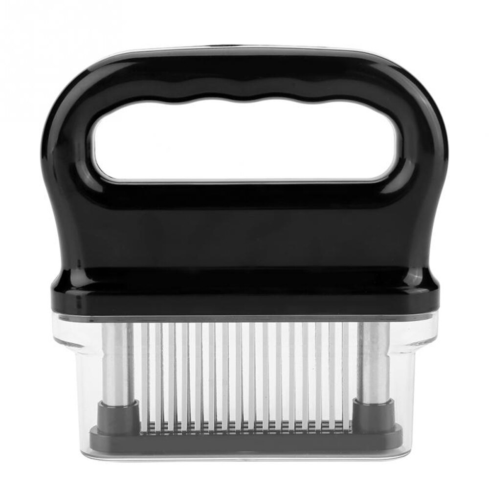 Kitchen 48 Blades Needle Meat Tenderizer Stainless Steel Meat Beef Steak Mallet Meat Tenderizer Hammer Pounder: Black
