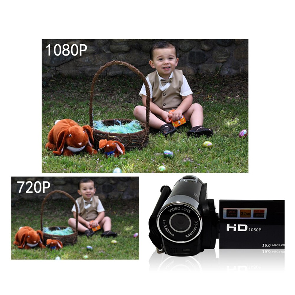 Digital Camera 16X Focus Zoom Video Recorder 2.7inch TFT Screen Display Battery Powered Support SD Card for Video Studio