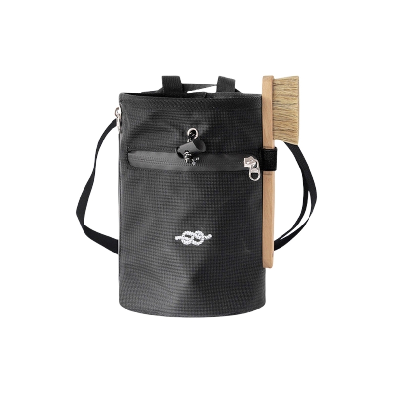 652F Klettern Kreide Tasche Fitness Fitnessstudio Gewichtheben Jagd Bouldern Tasche: Schwarz