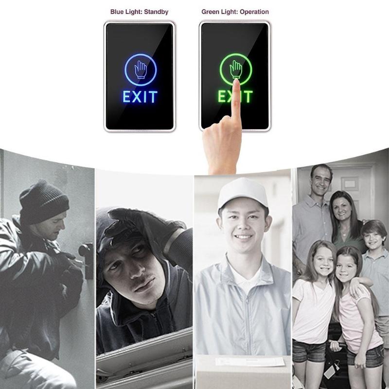 Touch Exit Button Infrared Sensor Door Switch for Access Control System