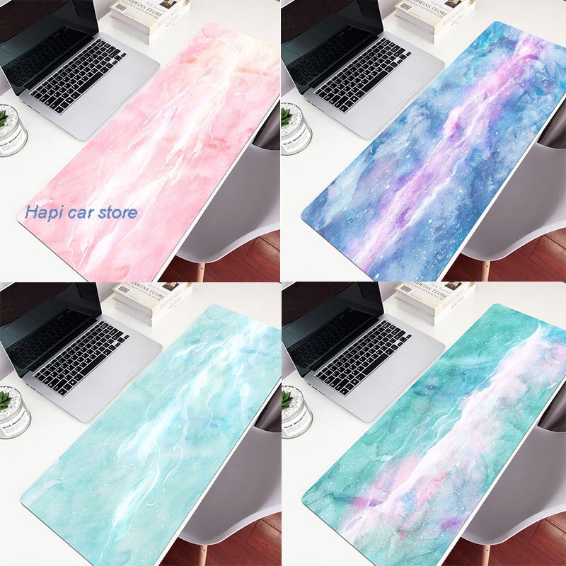 Large Marble Desk Pad Mouse Pad Gamer Waterproof Kawaii Desk Mat Computer Keyboard Table Decoration Cover Gaming Player Mice Mat