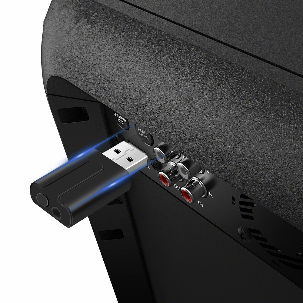 Commutateur de à un bouton, Bluetooth 5.0, récepteur Audio, émetteur de musique stéréo sans fil, 3.5mm, prise AUX RCA USB, adaptateur Bluetooth