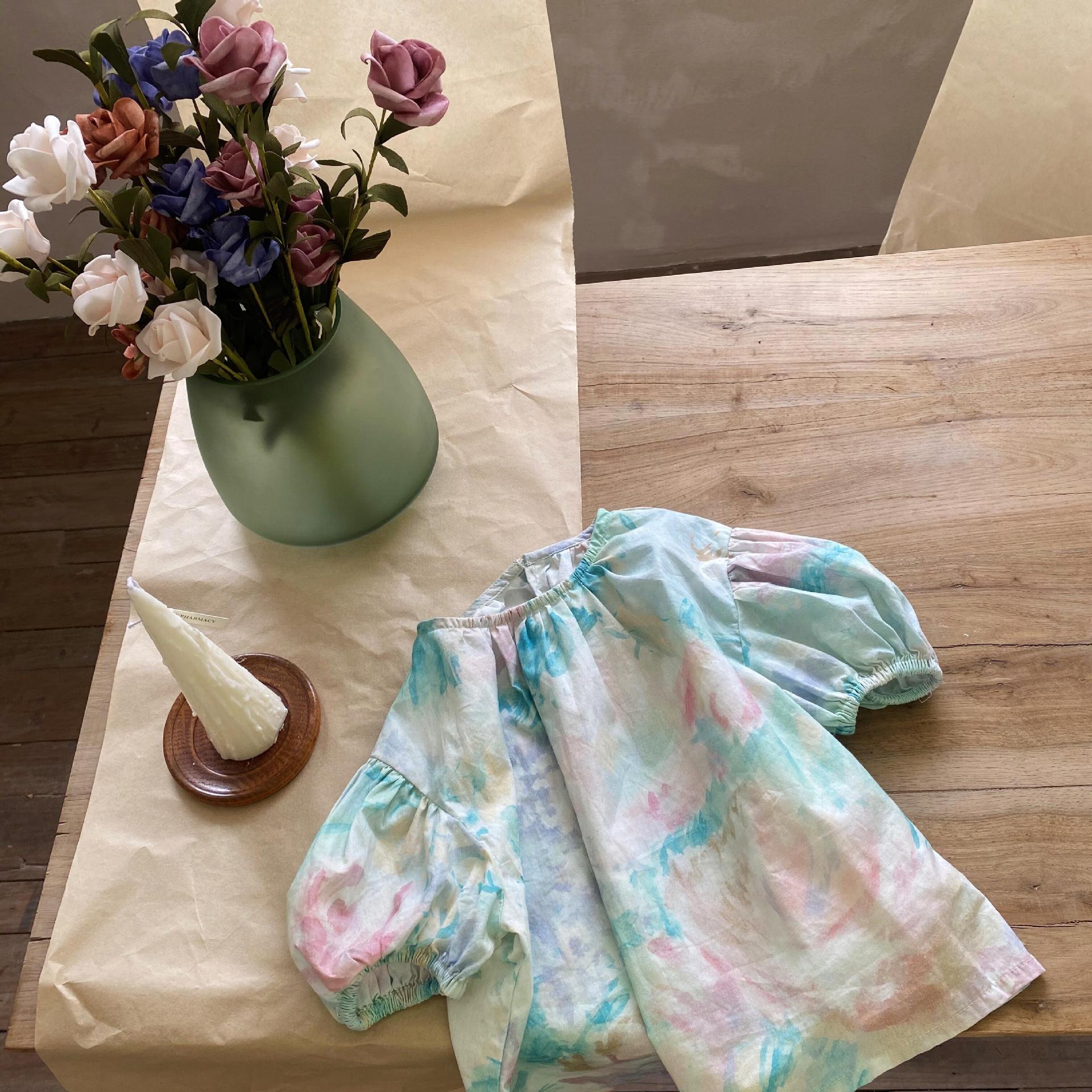 Shirts O-hals Kraag Korte Mouwen Regelmatige Lengte Print Eenvoudige Comfortabele Mode Moderne Mooie Kleurrijke Zomer Kinderen Meisje: 2T