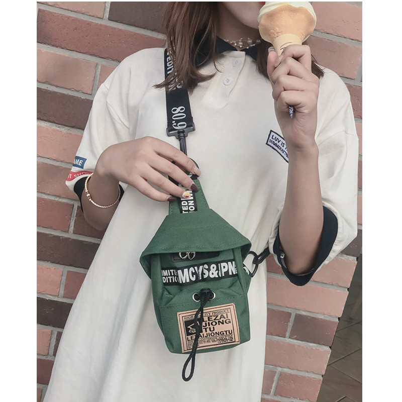 Canvas dames brief schouder messenger crossbody tas studenten mini telefoon tas mannen sport kleine borsttas