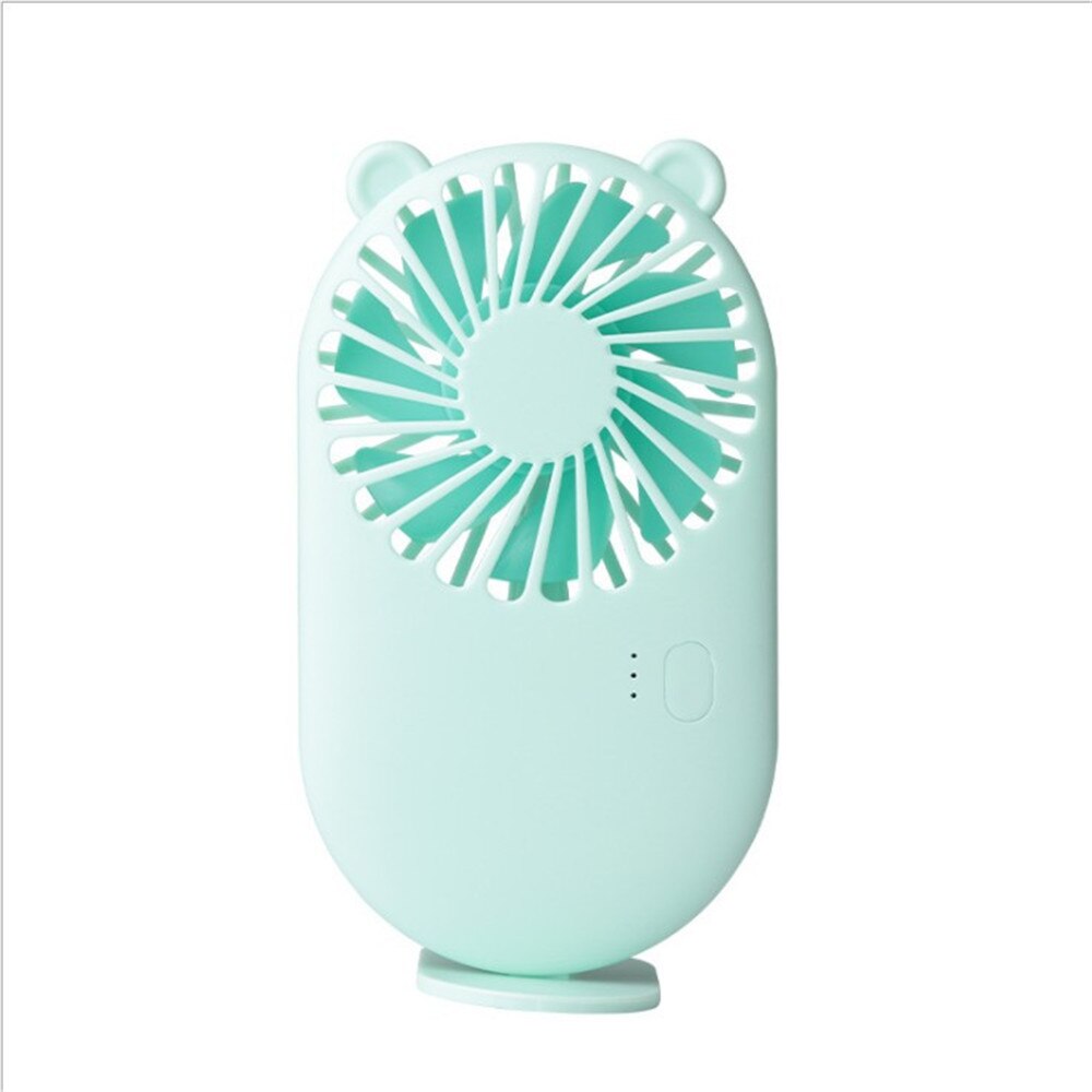 Cute Mini Portable Pocket Fan USB Charging Cool Air Hand Held Small Fans Household Electrical Appliances Desktop Electric Fan: green