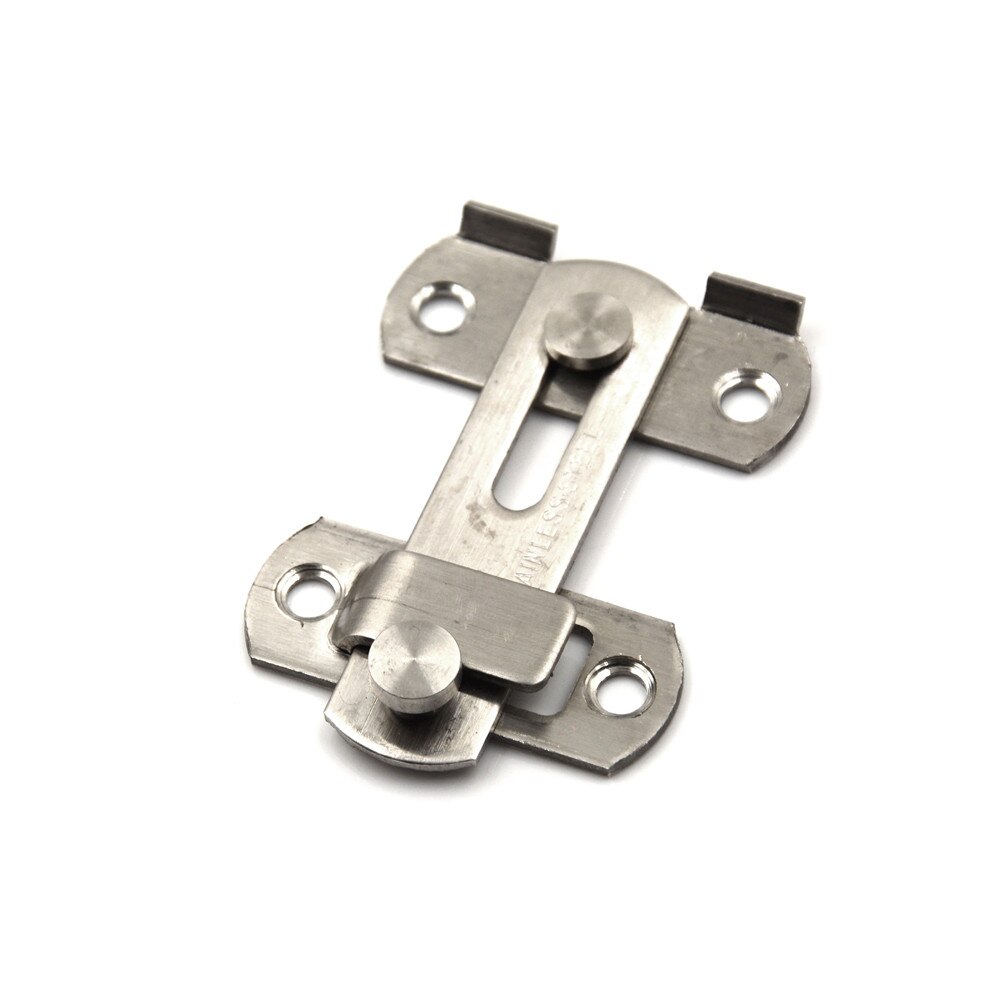 1set Stainless Steel Slide Lock Home Safety Gate Door Guard Latch Bolt +4 Screws 20x50x70mm