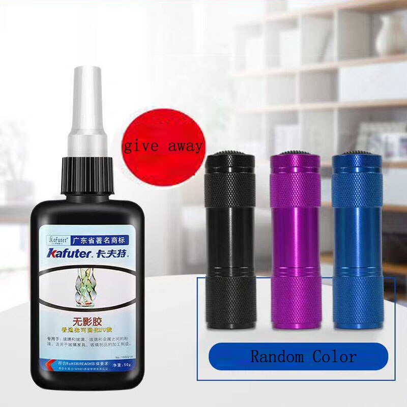cafuter forte puissance UV lumière + cafuter 50ml UV colle UV durcissement adhésif K-300 Transparent cristal verre adhésif