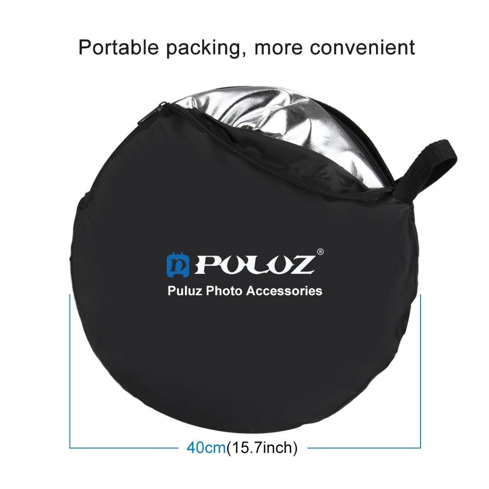 Puluz 5 in 1 multi opvouwbare fotostudio achtergrond reflectorbord panelen draagbare opvouwbare ronde fotografie reflector