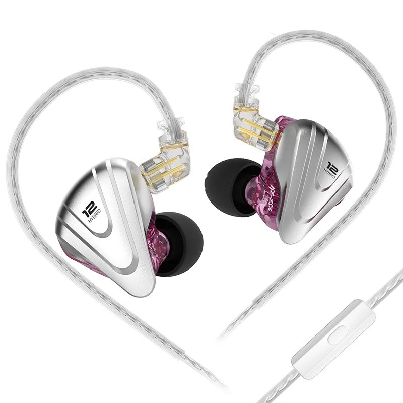 Kz zsx 1dd+5ba hybrid driver in-ear monitor høretelefoner hifi bas ørepropper musik spil sport headset 2- benet kabel  zs10 prox zar  pr1 pro: Grøn