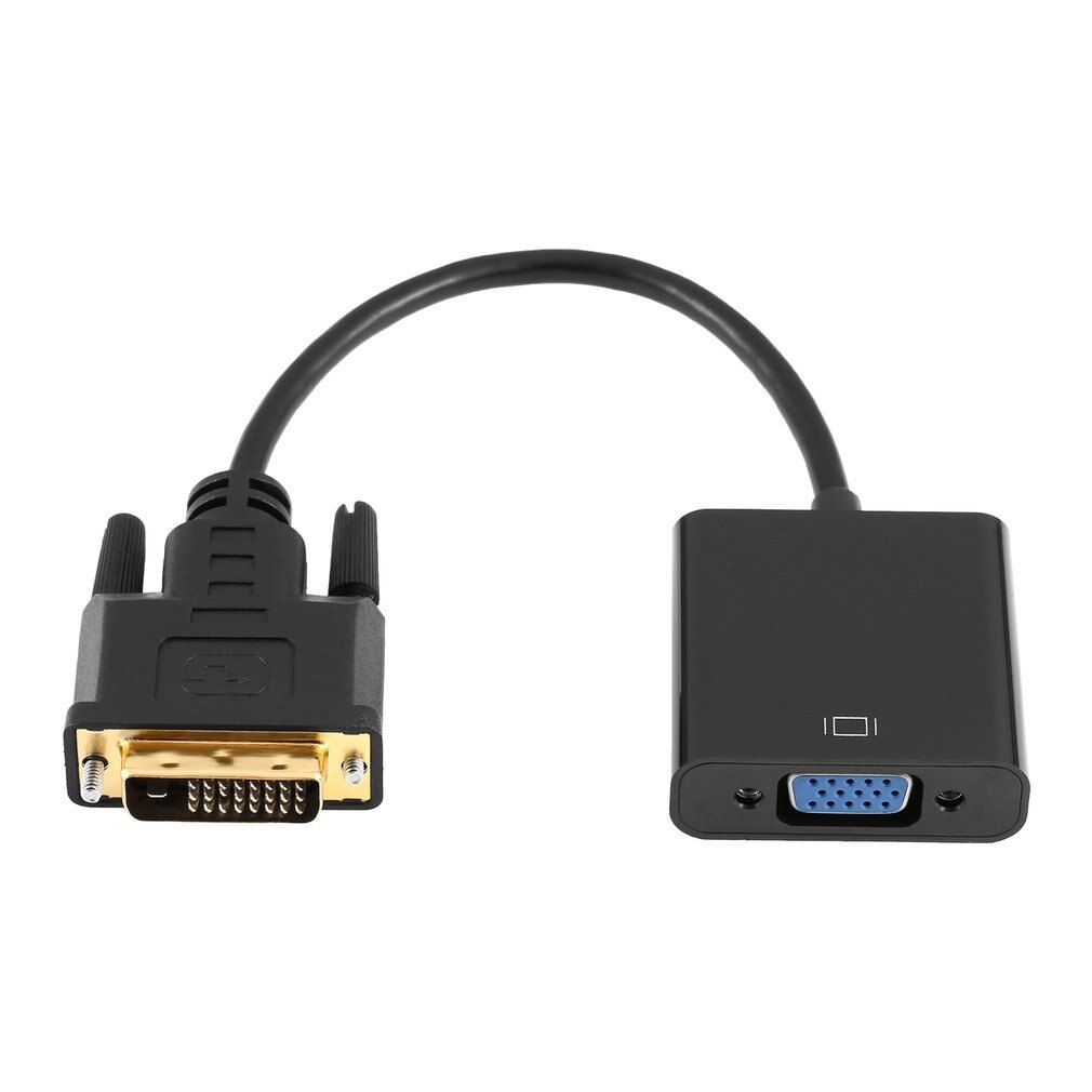 DVI-D vers VGA câble de convertisseur adaptateur actif Full HD 1080P 24 + 1 broches mâle à 15Pin câble de moniteur femelle pour carte d'affichage PC