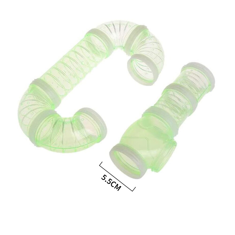 8 stücke Hamster Tunnel Montage Rohr einstellen nachrüsten Externe DIY Rohr Kleine Haustier Sport Pipeline Spielen Rohre Haustier Produkte: Grün