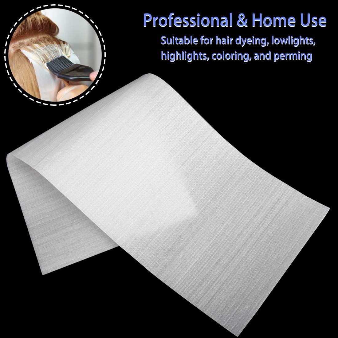 100PCS Reusable Foam Hair Wraps Hair Dye Paper, Hair Coloring Highlighting Strips For Salon Barber Hair Stylists