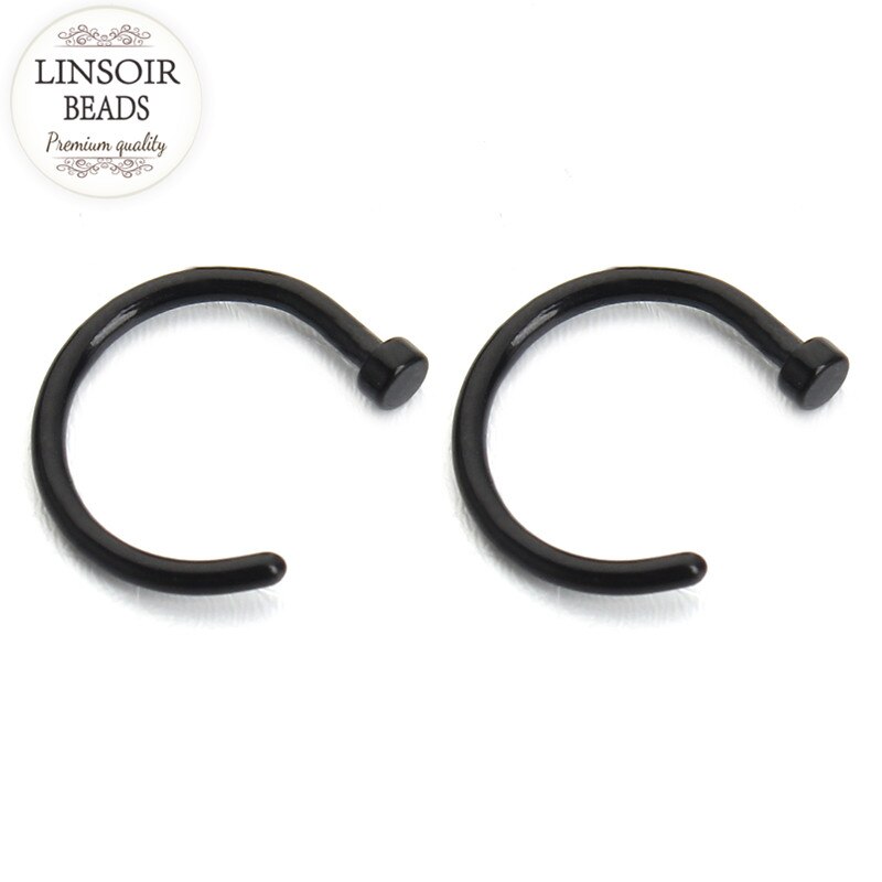 LINOSIR 10 stücke Medizinische Titan Gefälschte Nase Ringe Für Frauen Punk Septum Clicker Körper durchbohren Schmuck Faux Nariz Percing Nez f3778