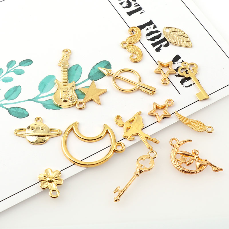 20pcs/lot Mini Mixed Golden Metal Floating Charms Handmade DIY European Charm Bracelets Pendants Jewelry Making