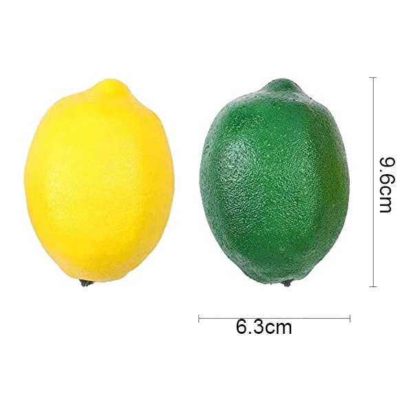 16Pcs Kunstmatige Citroenen Nep Citroen Fruit Voor Huis Keuken Partij Decoratie (Groen En Geel)