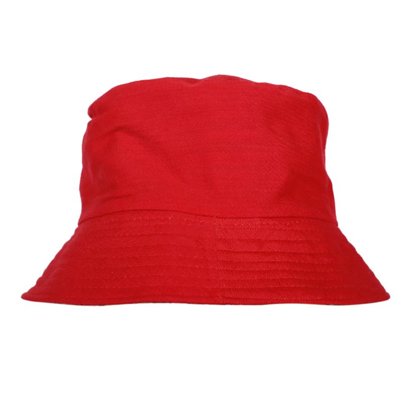 Volwassenen Katoen Emmer Hoed Zomer Strand Festival Zon Cap Strand Hoed fietsen reizen cap: Rood