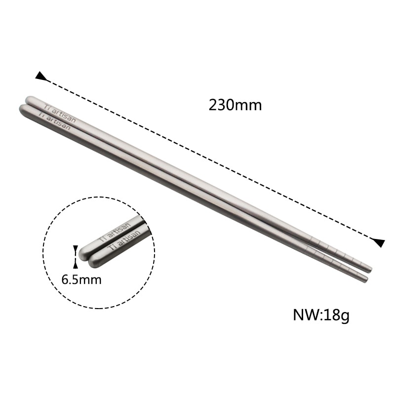 Palillos japoneses de titanio antideslizantes para Sushi, palillos para picar, palillos de chino, palillos japoneses reutilizables, 1 par