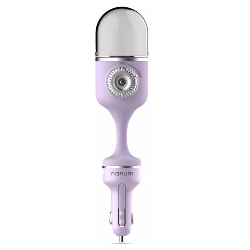 Nanum Mini Car Humidifier 12V Car Aroma Diffuser Humidifier Air Purifier Freshener Aromatherapy Mist Maker Fogger for Car: Purple