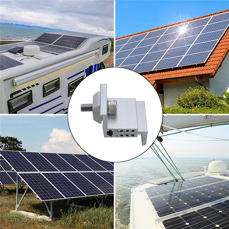 1/3/5pcs Solar Panel Mounting Clamps 35-50mm Side Pressure Solar PV Mounts Bracket Support Adjustable Solar System Accessories