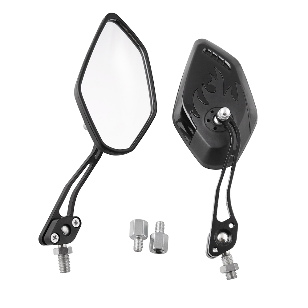 2 Stuks 8 Mm/10 Mm Universele Motorfiets Achteruitkijkspiegel Anti-Vertigo Moto Accessoires Cnc Achteruitkijkspiegel zijspiegels Montage Tool Bouten: Donkergrijs
