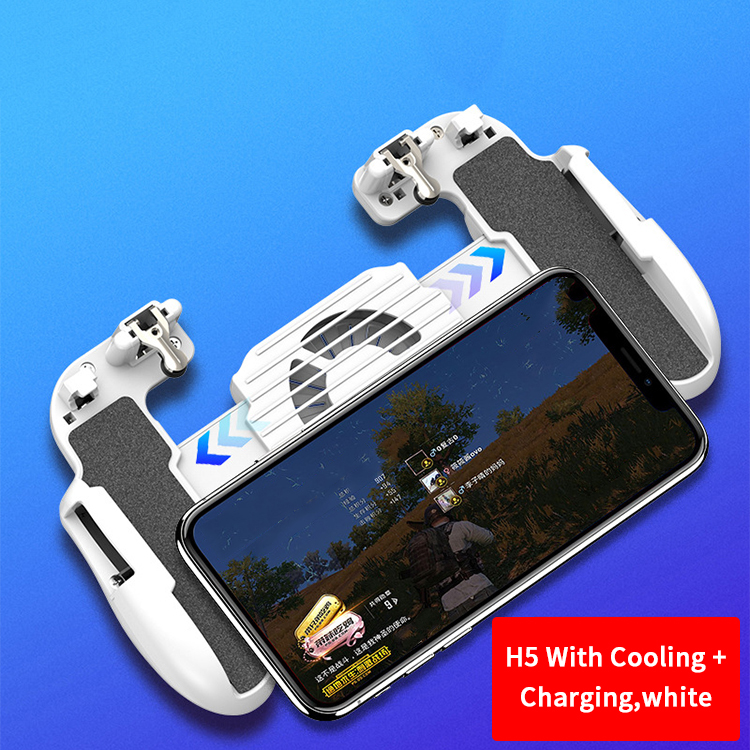 PUBG Handy-Spiel Controller für iPhone Android Telefon Gamepad Trigger Ziel Taste L1R1 Shooter Joystick Für Spiel Pad Accesorios: H5 Model 3 White