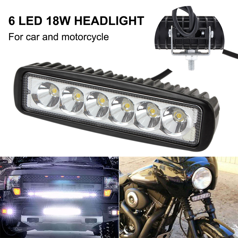 6LED Auto Werklamp 18w Spotlight Hoge Heldere LED Aluminium Waterdichte Auto Offroad SUV Truck Koplampen Rijden lamp 12V