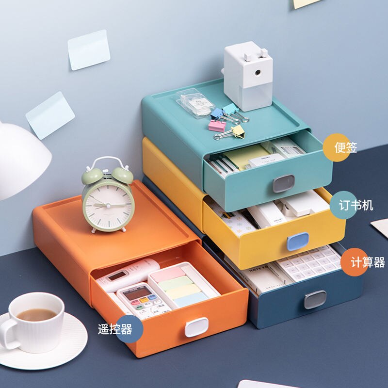 Multi-layer Storage Box Desktop Storage Drawers Desk Organizer Boxes Student Desktop Stationery Classification Storage Organizer