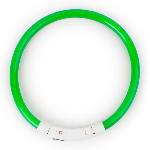 Led Night Flashing Luminous Fluorescent Dog Cats Collar Waterproof USB Charging Pet Puppy Neck Collar Home Garden Rechargeable: Green L