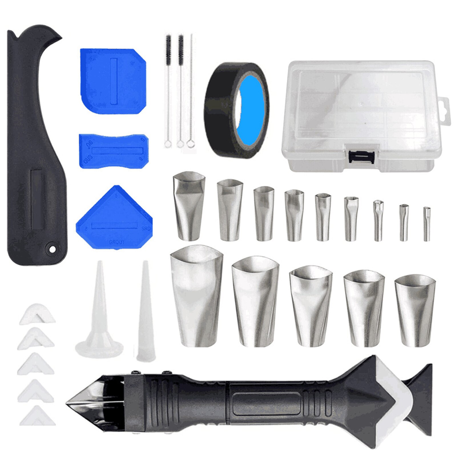 Kit de herramientas de acabado de calafateo 3 en 1, 32 Uds., cepillo de limpieza, junta de lavabo para ventana de baño y cocina