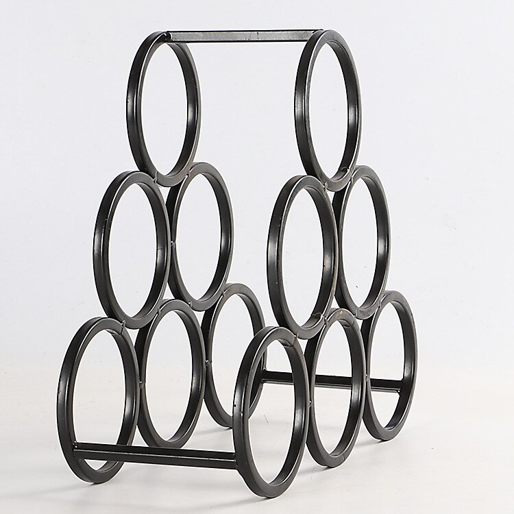 Square Tube 6 laps Iron Wine Rack Cork Container Bottle Holder Kitchen Bar Display Metal Wine Craft Handcraft Stand Bar Tools
