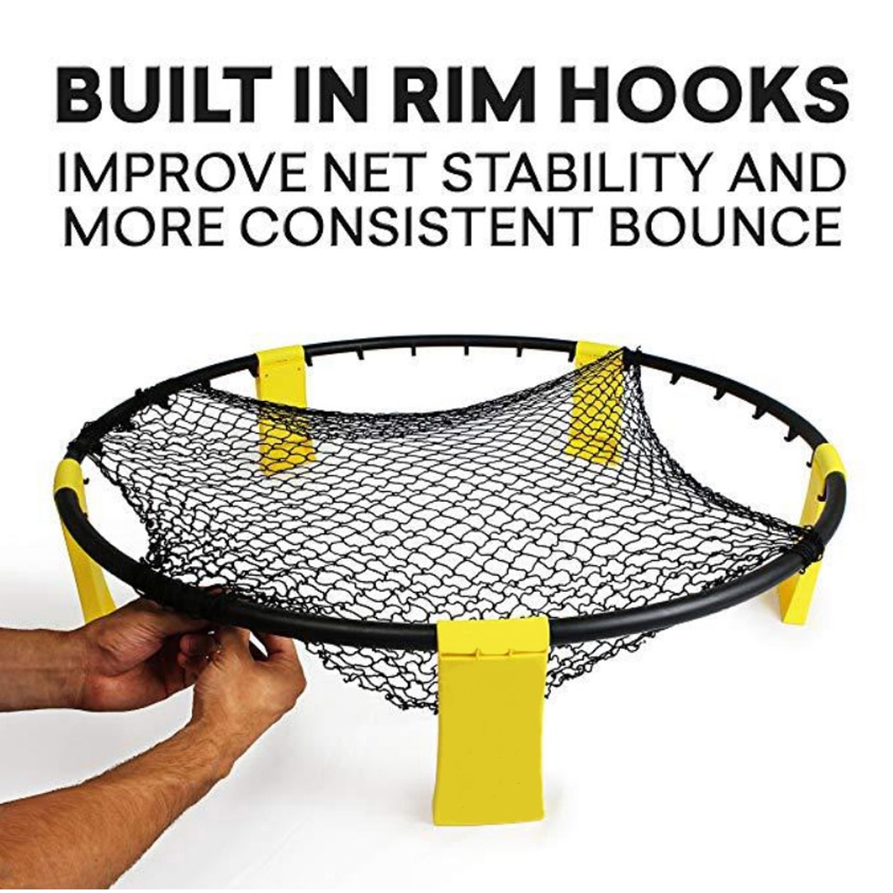 Mini-beachvolleyball-set mit spikebällen, outdoor-teamsport, rasen-fitnessgerät, netz mit 3 bällen