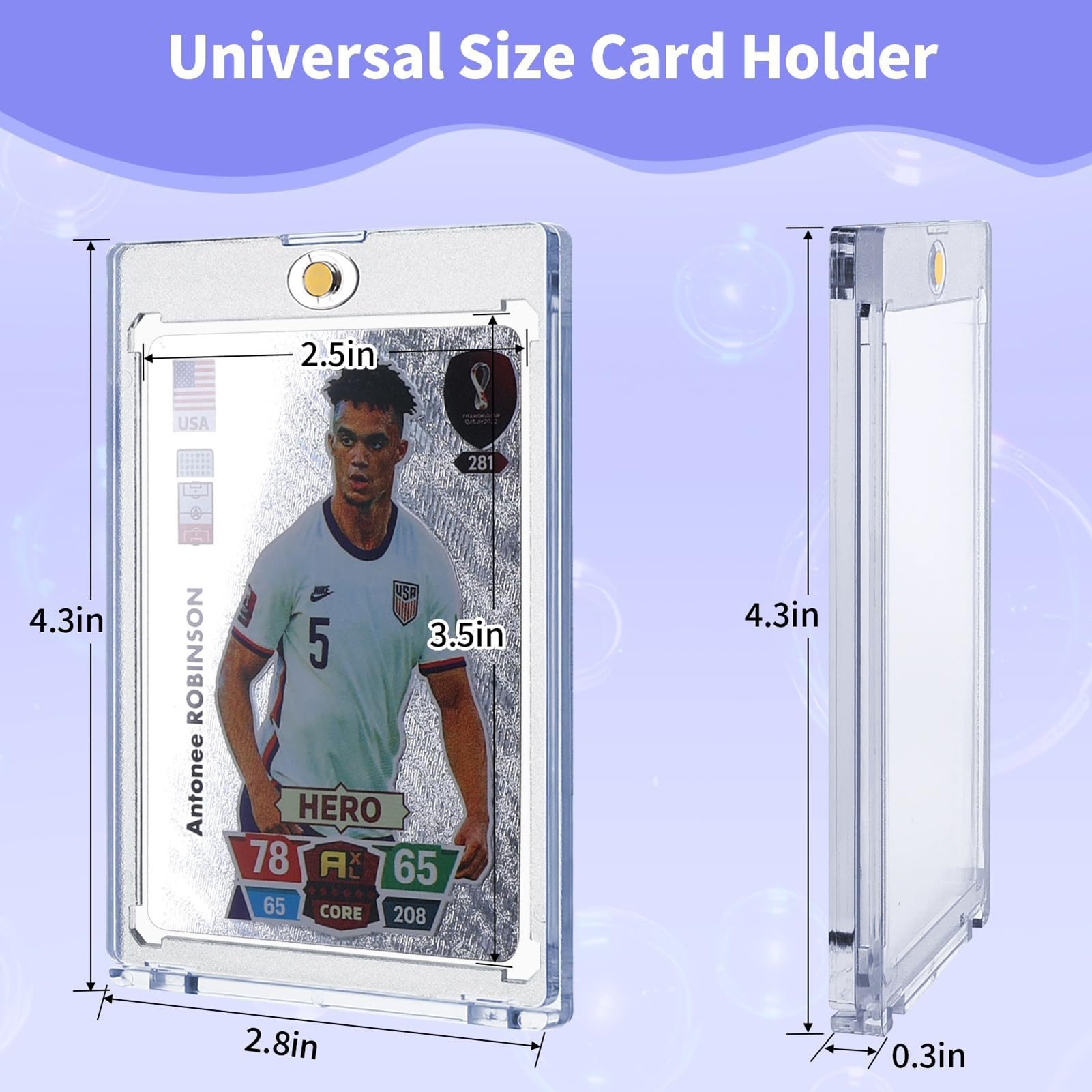 1/6Pcs Magnetic Card Holder Clear Acrylic Photo Protectors Display Case Idol/Sports Star Photo Cards Organizer Year