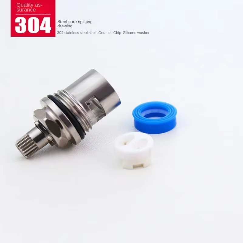 304 Stainless Steel Bath Kitchen Faucet Cartridge Replacement Part Ceramic Valve Stem Water Tap Cold Water