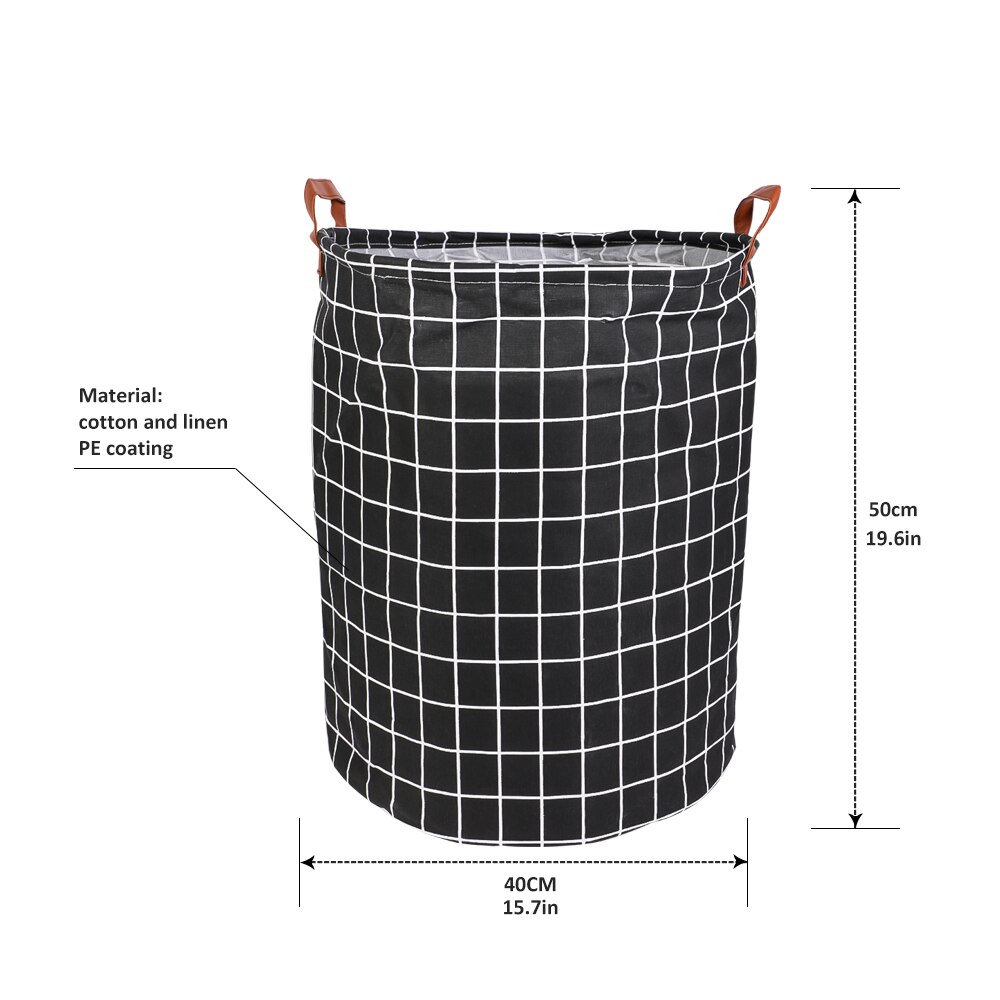 Laundry Basket Canvas Waterproof Organizer Basket Large Capacity Laundry Hamper Dirty Clothes Storage Basket Home Storage Bin: 16(40x50cm)