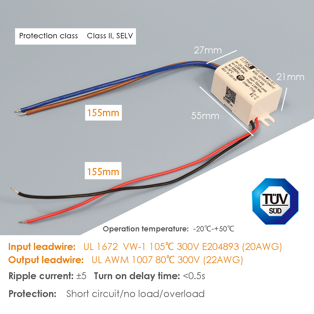 Driver de lâmpada de corrente constante 700ma 2v-4v 5v-9v mini conversor de energia de luz AC-DC 300ma transformador pequeno