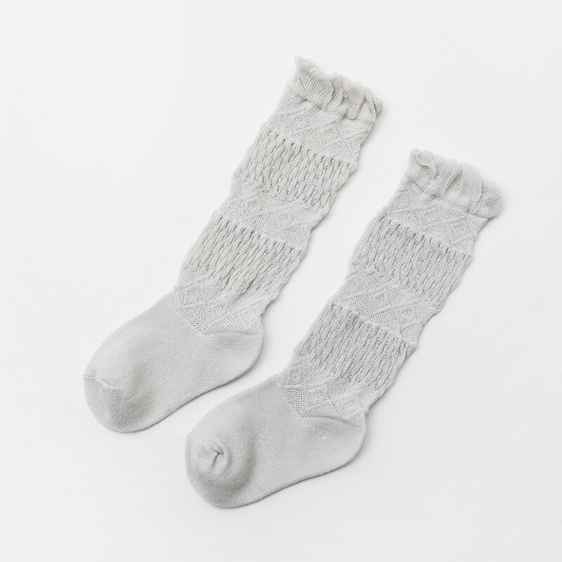 Wecute Frühling Herbst unisex Baby Jungen Lange Socken Baumwolle freundlicher Socke Kniehohe freundlicher Mädchen Socken Einfarbig Bein wärmer: grau / Pro 1-3Jahr