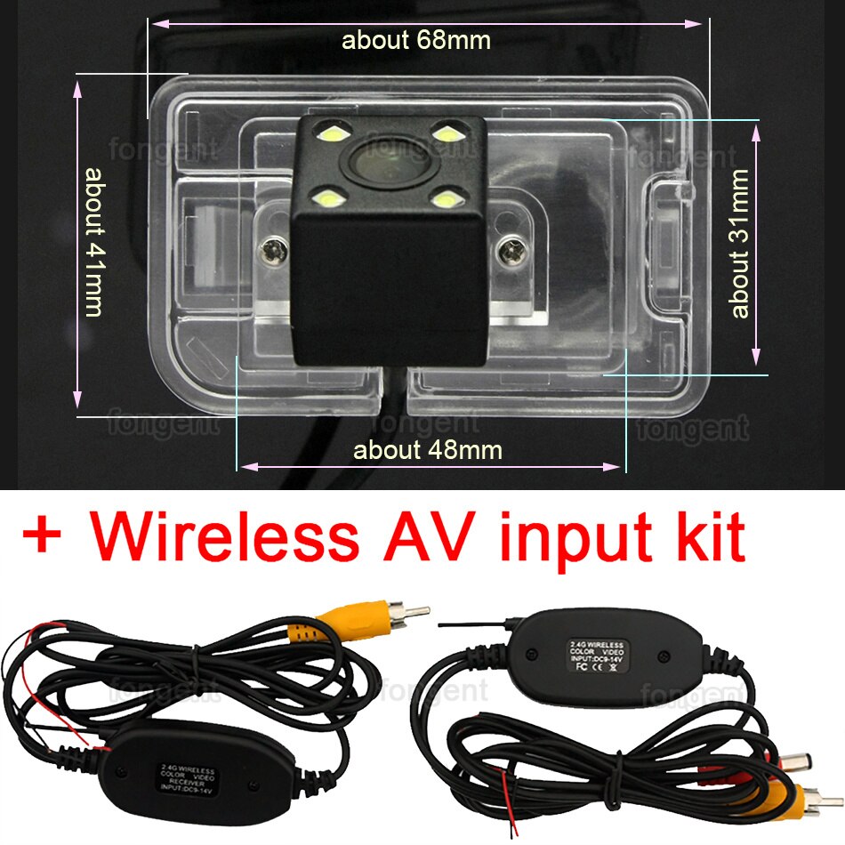 Voor Suzuki Swift ZC32S ZC72S ZC82S Auto Back Up Parking Reverse Rear view Draadloze Camera: 4led Wireless