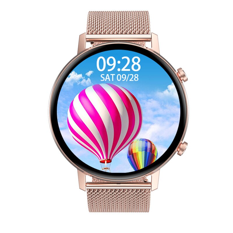 DT96 Smart Horloge Vrouwen Meerdere Schermen Trillingen Aanpassing Hartslag Detectie Muziek Controle Smartwatch Slaap Monitoring: Steel Gold