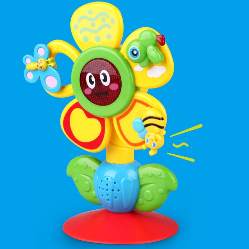 Rotating Ferris Wheel Table Tricolor Suckers Toy Newborns Early Educational Baby Rattle Toys 0-12 Months