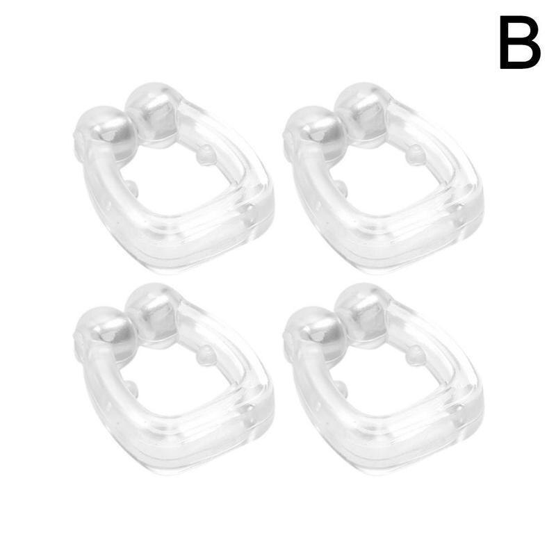 2/4/6 stk silikone magnetisk anti snorke stop snorken enhed vagt sove søvn klip pleje nat sund næse apnø hjælpebakke  m1 k 5: B