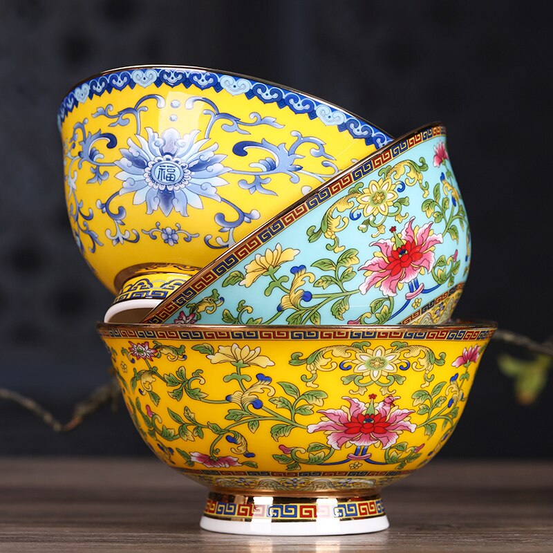 2pcs 4.5inch Chinese Soup Bowls Jingdezhen Ceramic Bowl Bone china Food Container Kitchen Utensils Accessories Ramen Salad Bowls