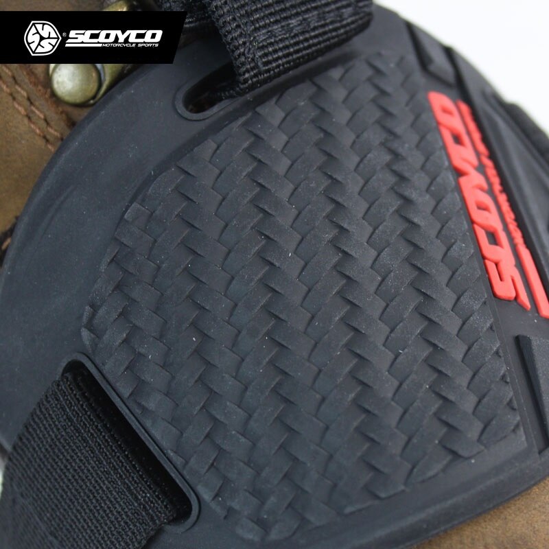 SCOYCO motorcycle gear of protective sleeve supporting rubber Gear boots cover shoes pad protecting sleeve blocking