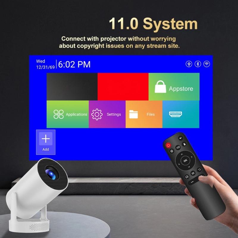 HY300 4K Projector Android 11.0 Projector with Auto Keystone Correction 45BA