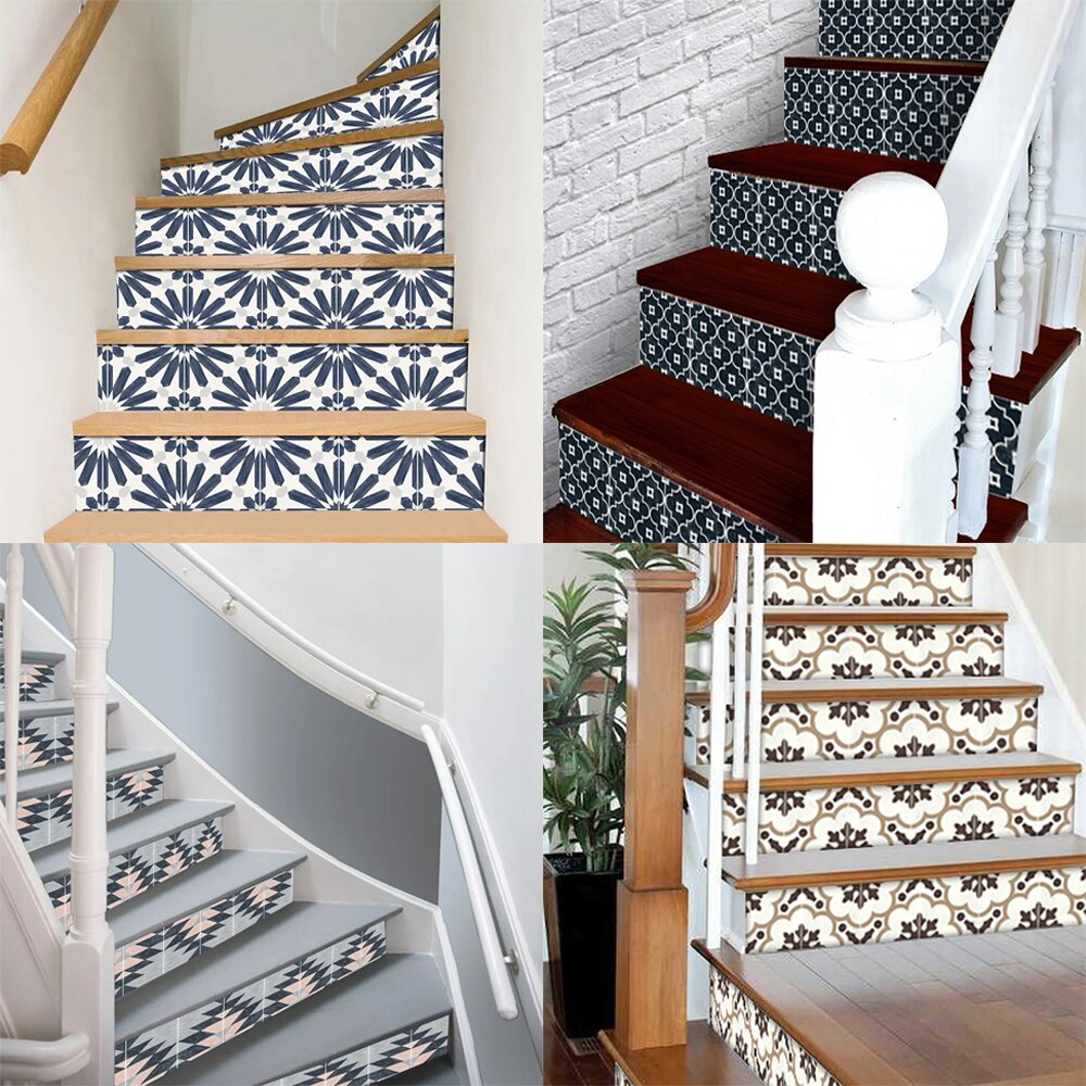 19x120cmx6pcs Trap Sticker Waterdichte Zelfklevende Pvc Trap Sticker Voor Badkamer Keuken Stairway Decor